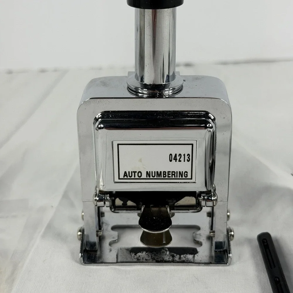 Vintage Rogers Automatic Numbering Machine Self Inking Original Box
